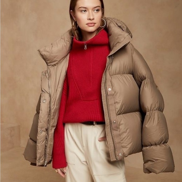 NWT BANANA REPUBLIC HALF ZIP STAND COLLAR SWEATER wool cashmere blend - Picture 16 of 16